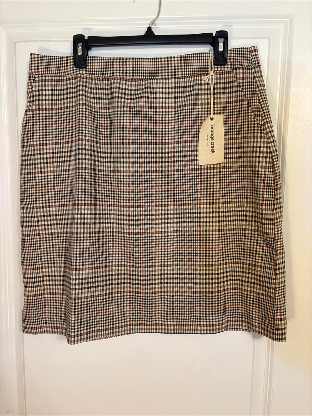 Orange Creek | Brown Plaid Pencil Skirt | Ralph Lauren Inspired Equestrian